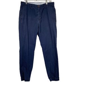 massimo dutti blue slim fit cuffed ankle pants Size 31
